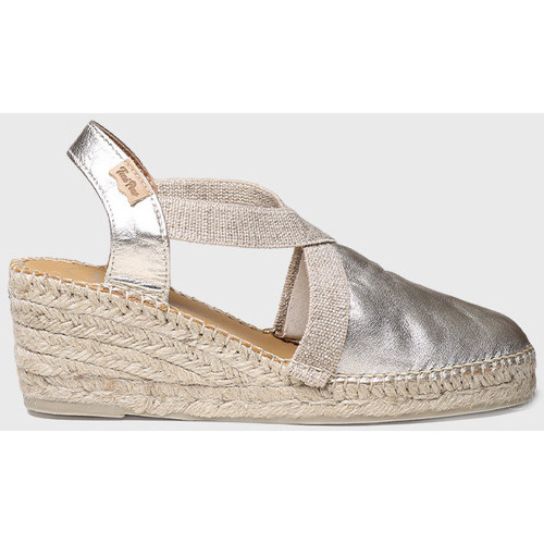 Schuhe Damen Leinen-Pantoletten mit gefloch Toni Pons TOSSA Gold