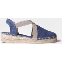 Schuhe Damen Leinen-Pantoletten mit gefloch Toni Pons VERDI-V Blau
