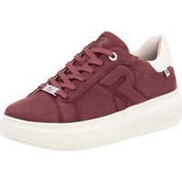 Schuhe Damen Sneaker Rieker Goatsuede/Alburi W1204-35 Rot