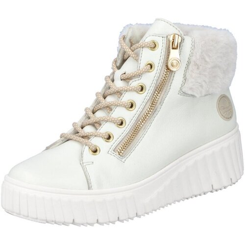 Schuhe Damen Stiefel Rieker Stiefeletten N250681 N25 N2506-81 Weiss