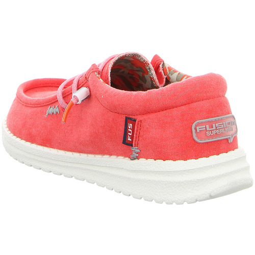 Fusion Schnuerschuhe Emma washed canvas chilli Rot