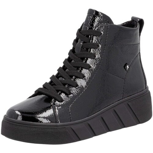 Schuhe Damen Stiefel Rieker Stiefeletten REISSVERSCHLUSSSTIEFEL W0561-01 (F1/2) Schwarz
