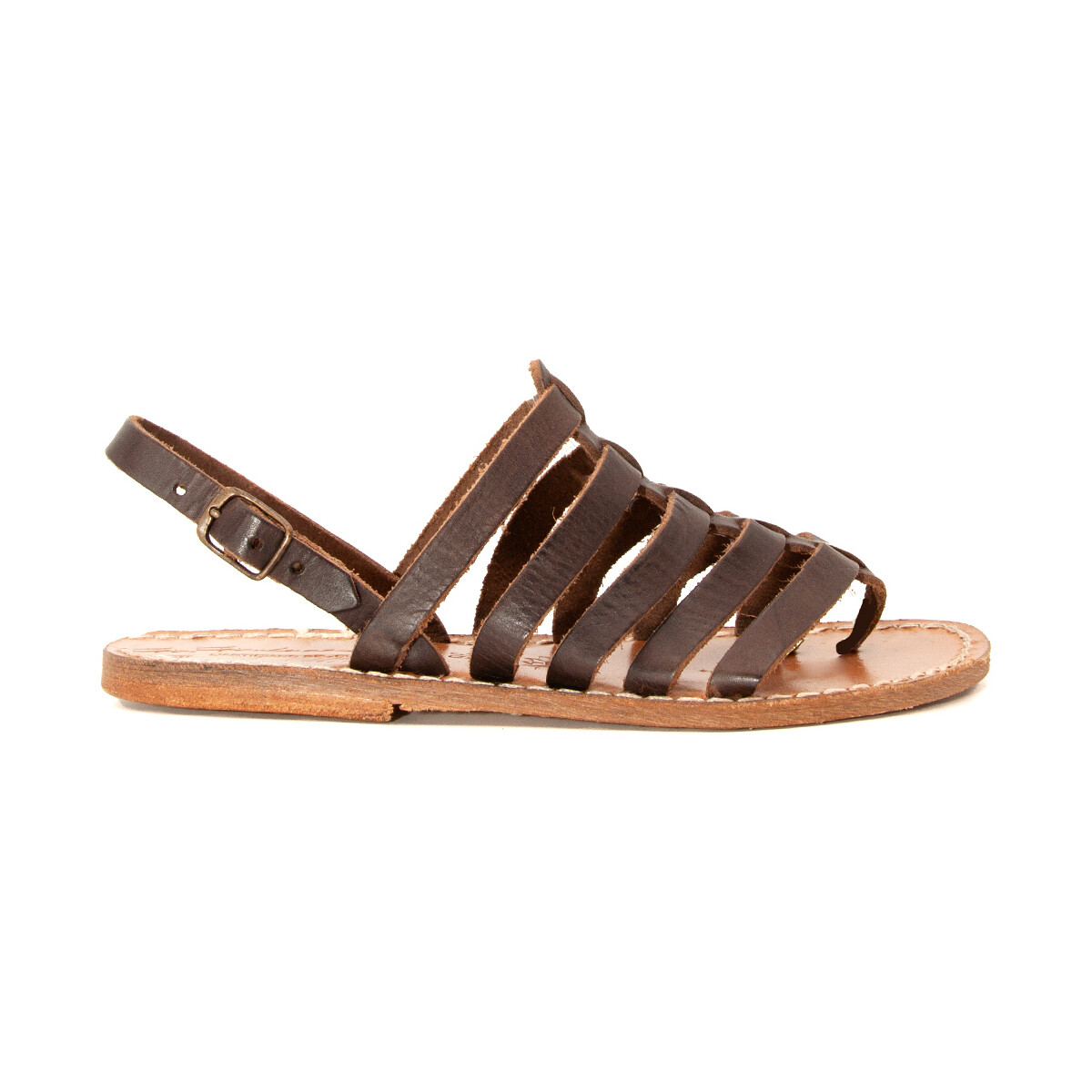 Schuhe Damen Sandalen / Sandaletten Gianluca - L'artigiano Del Cuoio GIANLUCA 576FT RAGNETTO TDM Braun