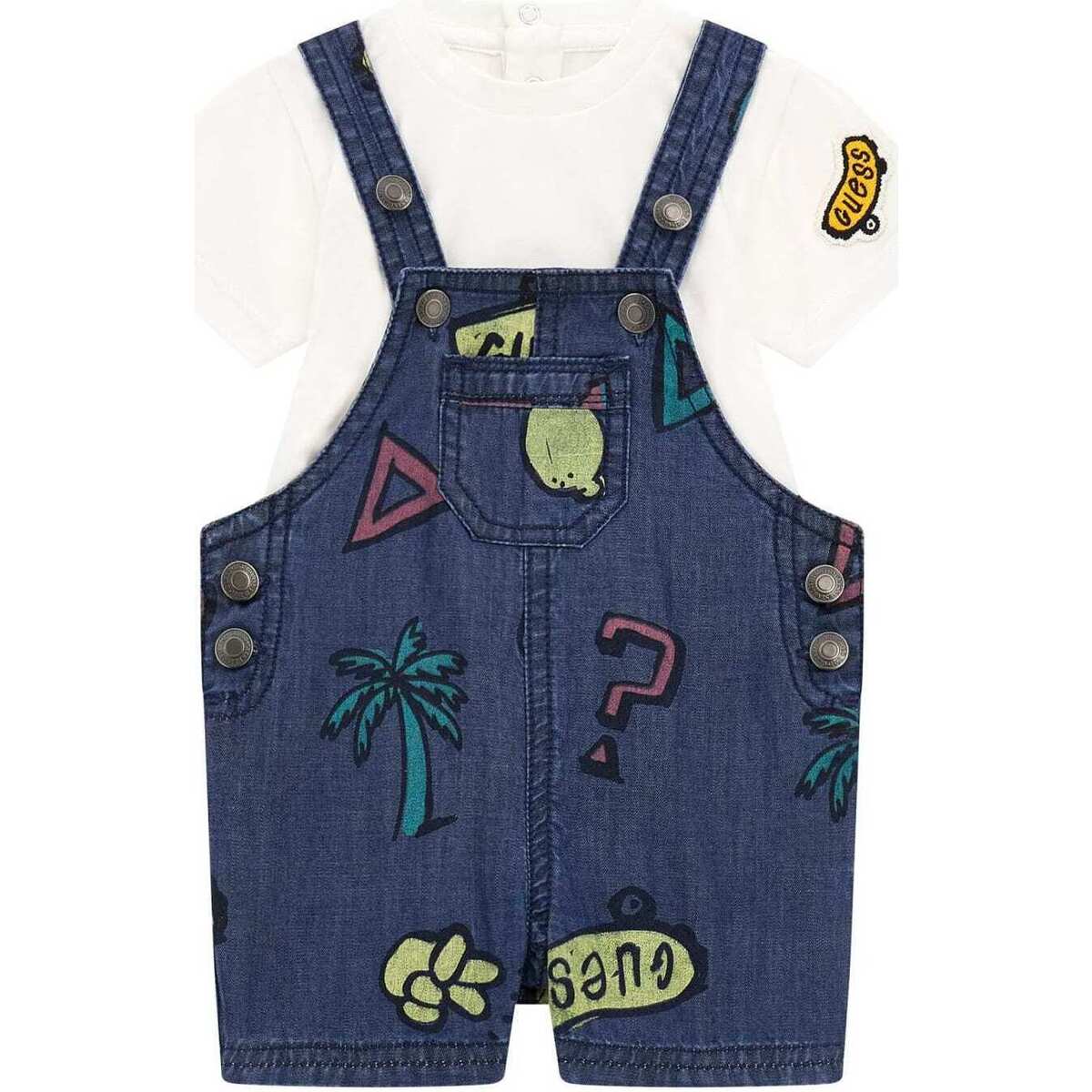 Kleidung Jungen Overalls / Latzhosen Guess I4GG09K6YW0 Weiss