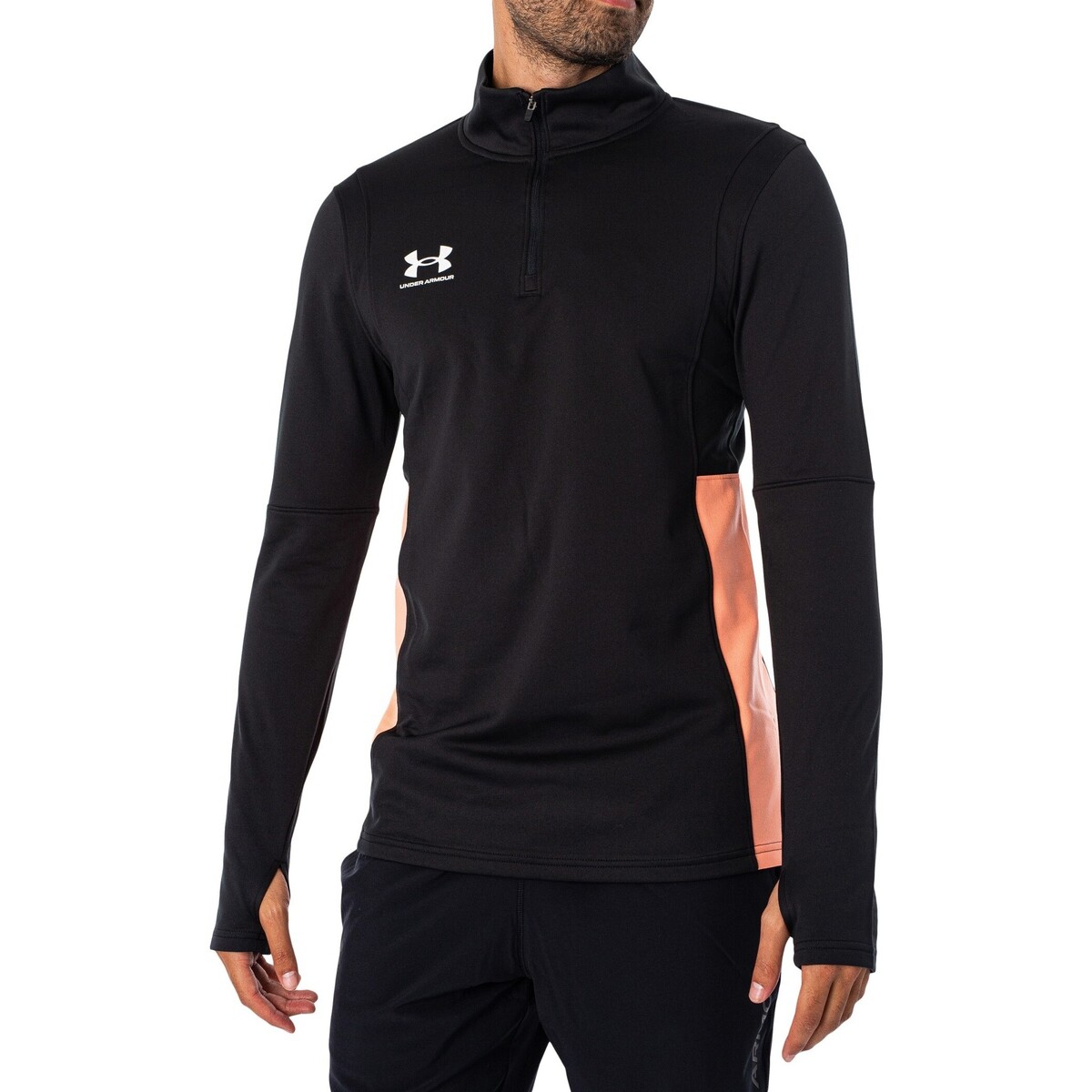 Kleidung Herren Trainingsjacken Under Armour Challenger Midlayer-Oberteil Schwarz
