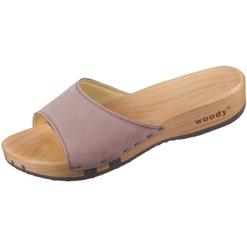 Schuhe Damen Pantoletten / Clogs Woody Pantoletten Heidi 6051 stone stone 6051 stone Grau