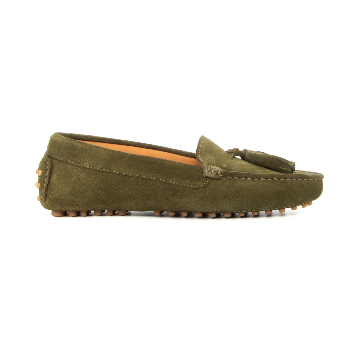 Schuhe Damen Slipper Liverpool 3047 MOCASSINO TOFFEE Grün