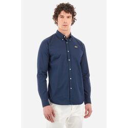 Kleidung Herren Langärmelige Hemden La Martina CCMC02 POPLIN-07017 NAVY Blau