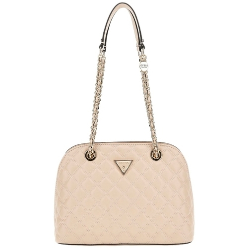 Taschen Damen Handtasche Guess GIULLY DOME SATCHEL Beige