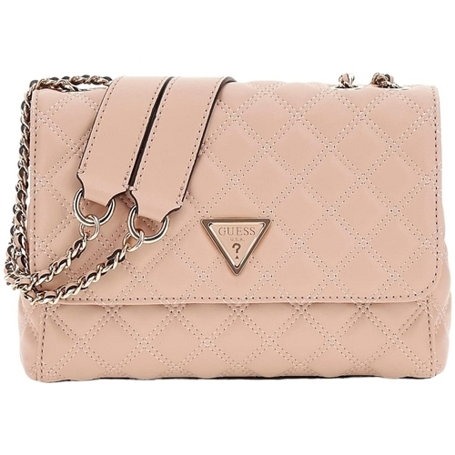 Taschen Damen Handtasche Guess GIULLY 2 CMPRTMNT CNVRTBLE FLP Beige