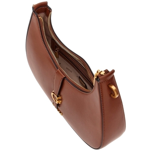 Guess KUBA TOP ZIP SHOULDER BAG Braun