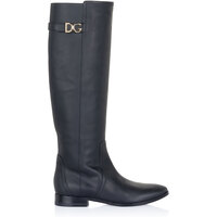 Schuhe Damen Stiefel D&G CU0644 AW673 Schwarz