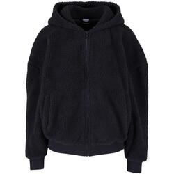 Kleidung Damen Sweatshirts Urban Classics Sweatshirt à capuche zippé femme  Oversize Sherpa Schwarz