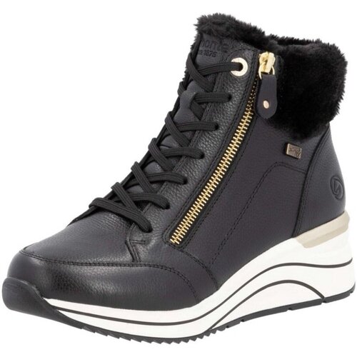 Schuhe Damen Stiefel Remonte Stiefeletten D0T77-02 Schwarz