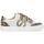 Schuhe Damen Sneaker Low No Name STRIKE STRAPS W - NAPPA/LEO/MIMOS - BLANC CASSE/LEOPARD/DORE Weiss