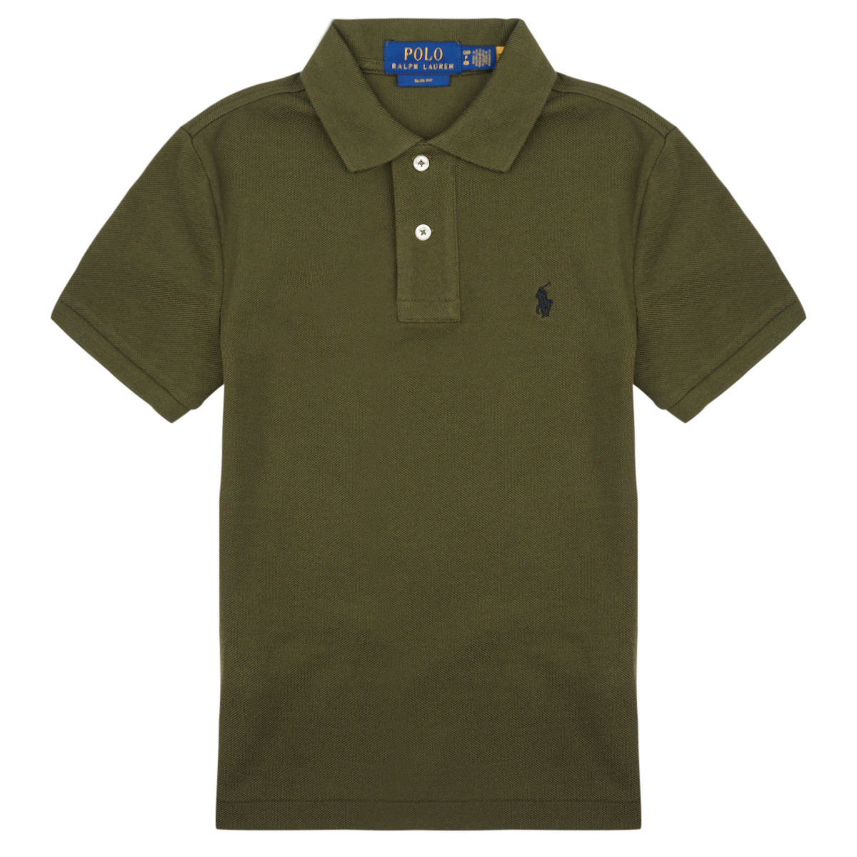 Kleidung Jungen Polohemden Polo Ralph Lauren SLIM POLO-TOPS-KNIT Kaki
