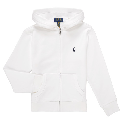 Kleidung Kinder Sweatshirts Polo Ralph Lauren LS FZ HOOD-KNIT SHIRTS-SWEATSHIRT Weiss