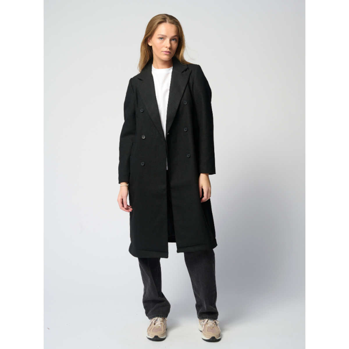 Kleidung Damen Trenchcoats Teeshoppen Linea Schwarz