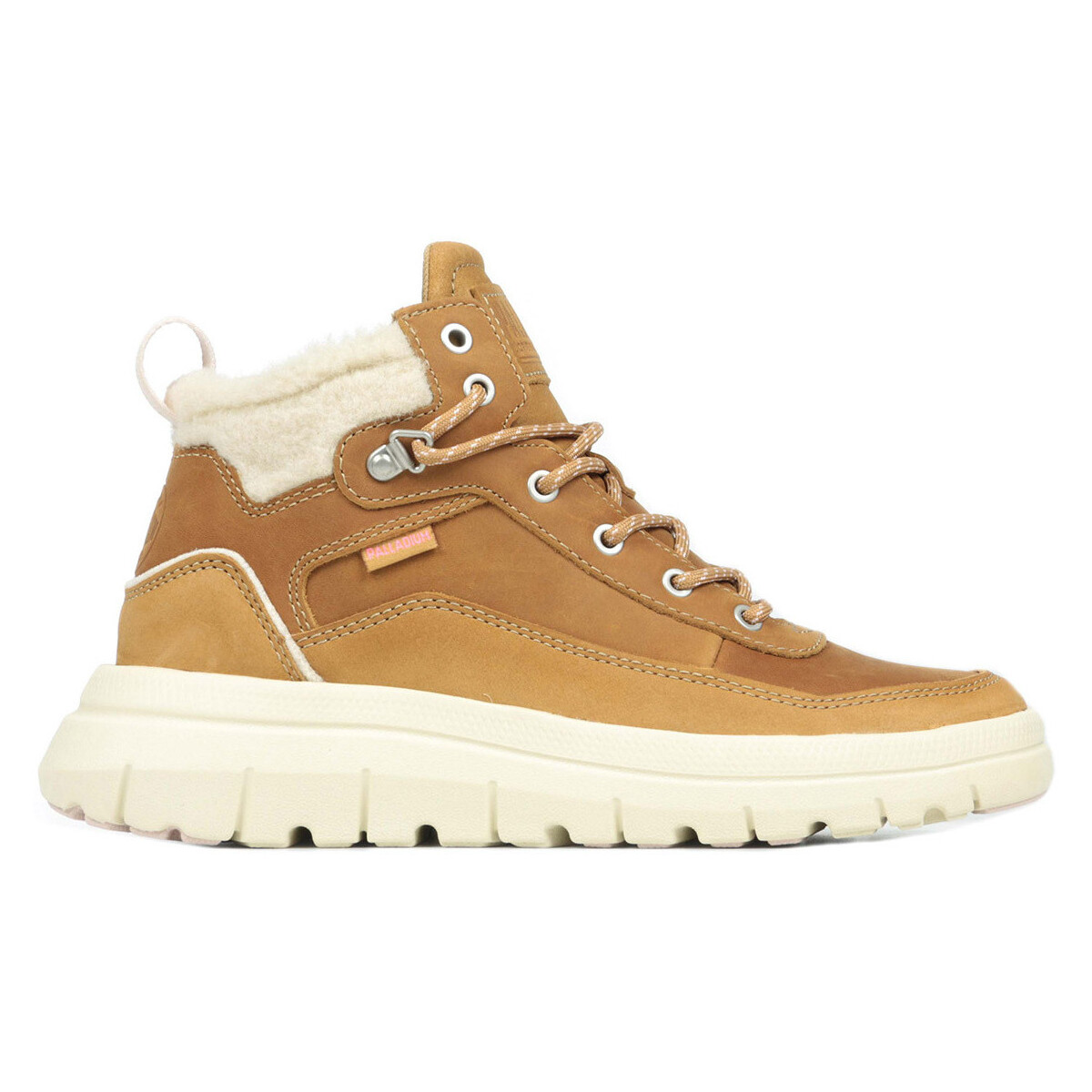 Schuhe Damen Sneaker Palladium Pallaflex Cuff Warm Braun