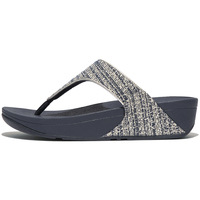Schuhe Damen Sandalen / Sandaletten FitFlop Tongs compensées femme  Lulu Shimmerweave Blau