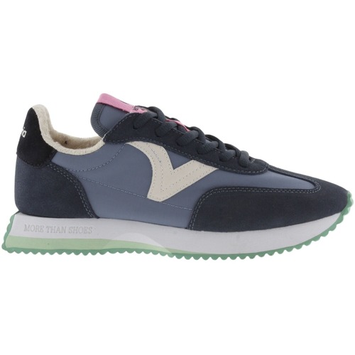 Schuhe Damen Sneaker Victoria Baskets nylon et daim femme  Cosmos Blau