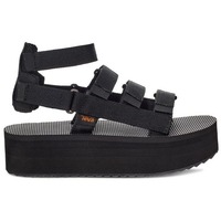 Schuhe Damen Sandalen / Sandaletten Teva Sandales femme  Flatform Mevia Schwarz