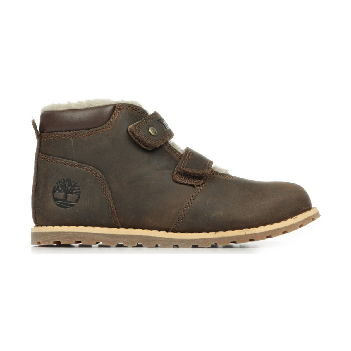 Schuhe Kinder Boots Timberland Pokey Pine Mid Warm Lined Hook and Loop Boot Braun