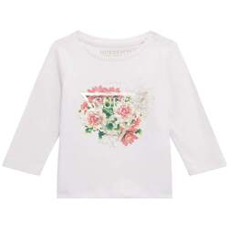 Kleidung Mädchen Langarmshirts Guess A4YI05K6YW4 Weiss