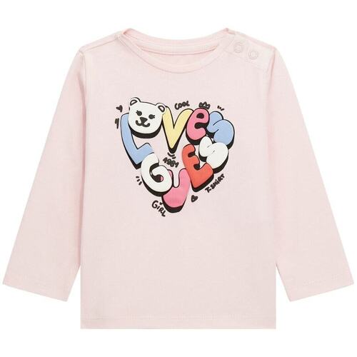 Kleidung Mädchen Langarmshirts Guess A4YI01K6YW4 Rosa
