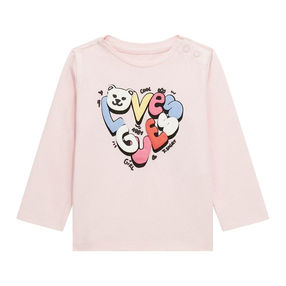 Kleidung Mädchen Langarmshirts Guess A4YI01K6YW4 Rosa