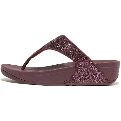 Schuhe Damen Sandalen / Sandaletten FitFlop Sandales à paillettes femme  Lulu PU Violett