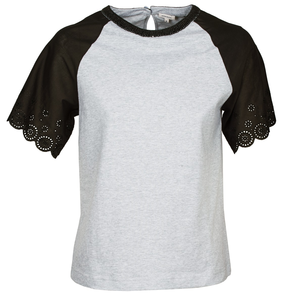 Kleidung Damen T-Shirts Manoush FANCY Grau / Schwarz