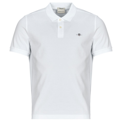 Kleidung Herren Polohemden Gant REG SHIELD SS PIQUE POLO Weiss