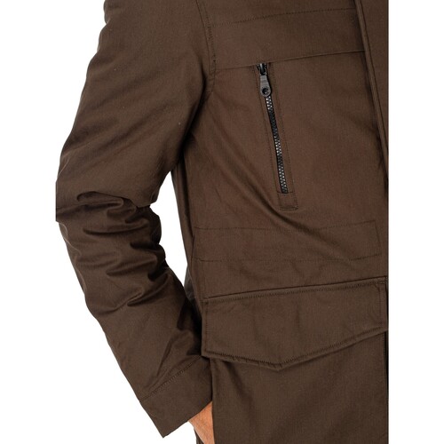 Lyle & Scott Winterliche Parkajacke mit Fleecefutter Grün