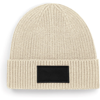 Accessoires Kinder Mütze Beechfield Bonnet tendance à patch Weiss