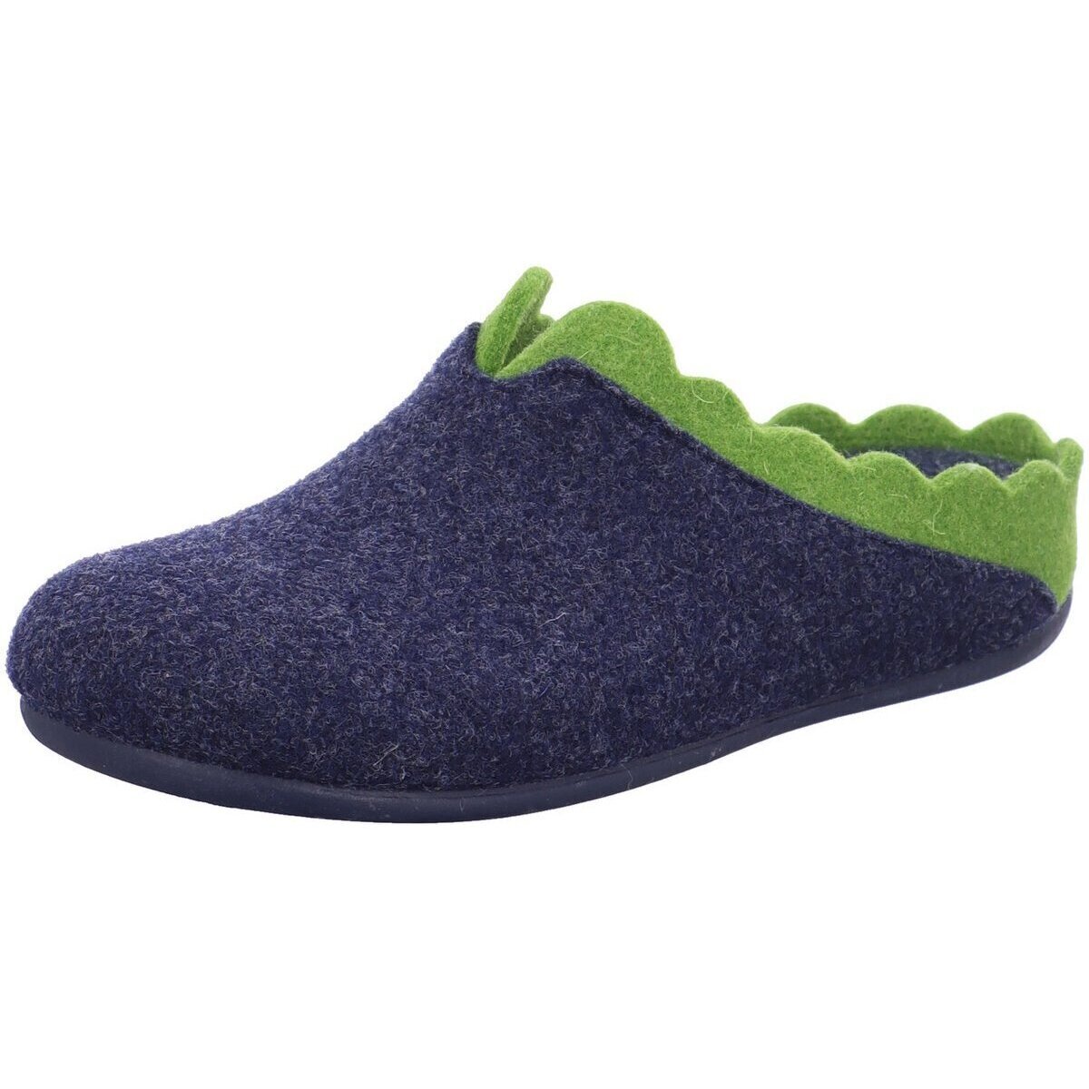 Schuhe Damen Hausschuhe Manitu marine (dunkel) 320228-05 Blau