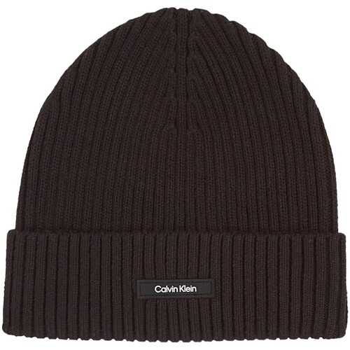 Accessoires Herren Mütze Calvin Klein Jeans CLASSIC COTTON RIB BEANIE K50K512362 Schwarz