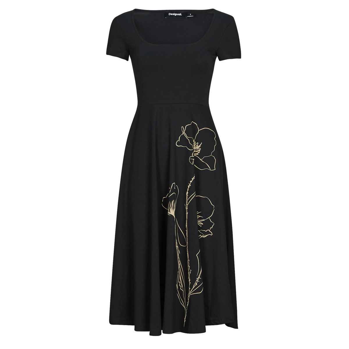 Kleidung Damen Maxikleider Desigual NAPOLES Schwarz