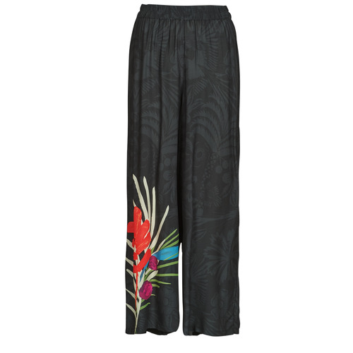 Kleidung Damen Fließende Hosen/ Haremshosen Desigual COLIBRI Schwarz