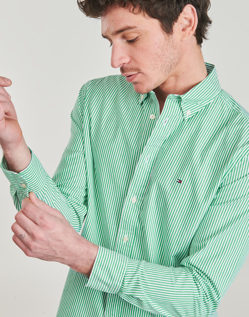Tommy Hilfiger FLEX POPLIN CLASSIC STP RF SHIRT Grün