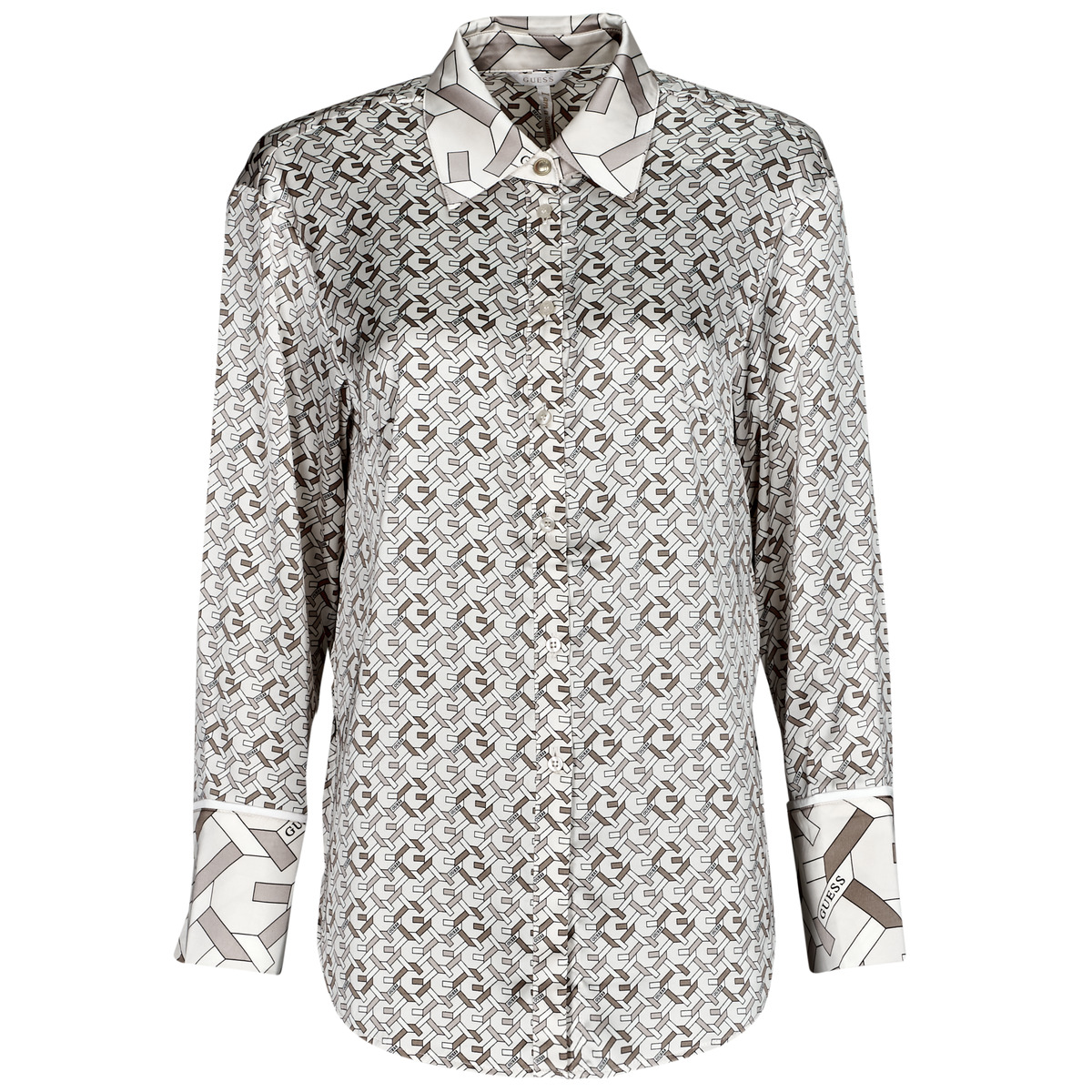 Kleidung Damen Hemden Guess LS ALEXANDRA Beige