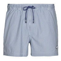 Kleidung Herren Badeanzug /Badeshorts K-Way HAZEL MID STRIPES BEACH Marine / Weiss