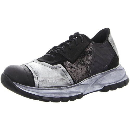 Schuhe Damen Derby-Schuhe & Richelieu Papucei Schnuerschuhe THEMIS BLACK SILVER Schwarz