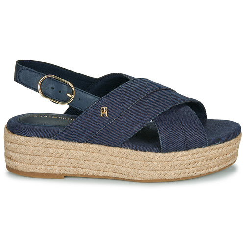 Tommy Hilfiger DENIM ESPADRILLE PLATFORM SANDAL Marine