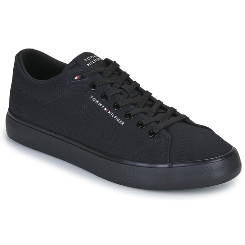 Schuhe Herren Sneaker Low Tommy Hilfiger TH HI VULC LOW CORE CANVAS Schwarz