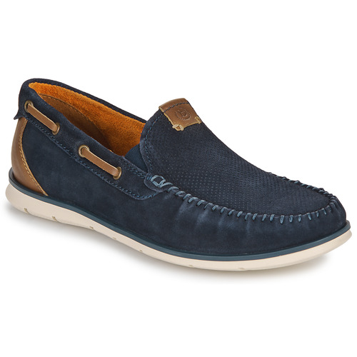Schuhe Herren Slipper Bugatti BRUNO Marine