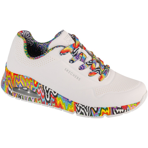 Schuhe Damen Sneaker Low Skechers Jen Stark: Uno - Mini Drip Weiss