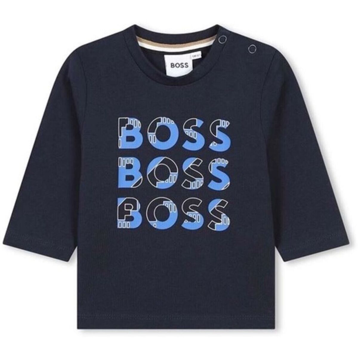 Kleidung Jungen Langarmshirts BOSS J51291 Blau