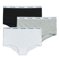Unterwäsche Damen Boxer Calvin Klein Jeans BOYSHORT 3 PK Weiss / Grau / Schwarz