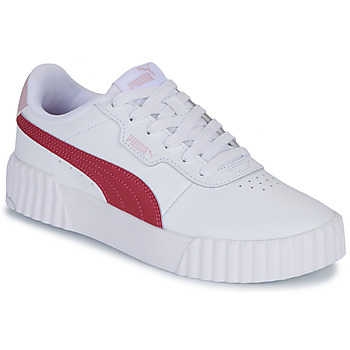 Schuhe Mädchen Sneaker Low Puma Carina 3.0 Jr Weiss / Rot